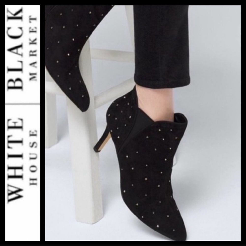 NWOT WHBM Laila Rhinestone Ankle Boots